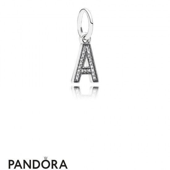 Pandora Alphabet Symbols Charms Letter A Pendant Charm Clear Cz Jewelry
