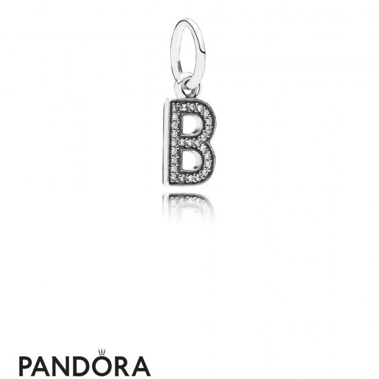 Pandora Alphabet Symbols Charms Letter B Pendant Charm Clear Cz Jewelry