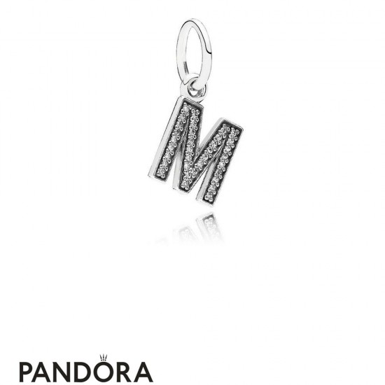 Pandora Alphabet Symbols Charms Letter M Pendant Charm Clear Cz Jewelry