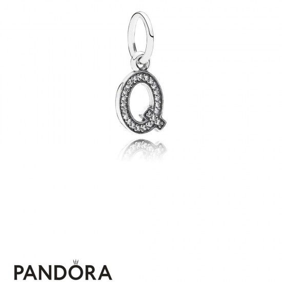 Pandora Alphabet Symbols Charms Letter Q Pendant Charm Clear Cz Jewelry