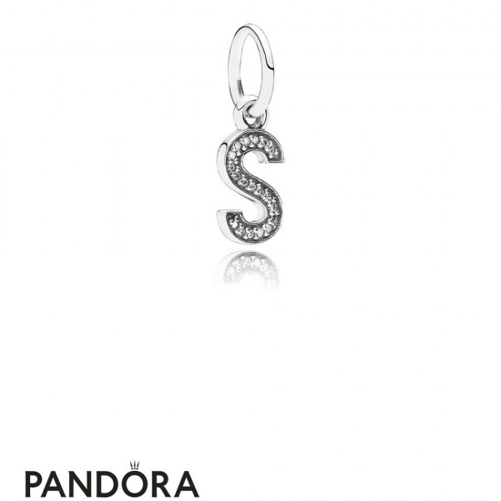 Pandora Alphabet Symbols Charms Letter S Pendant Charm Clear Cz Jewelry