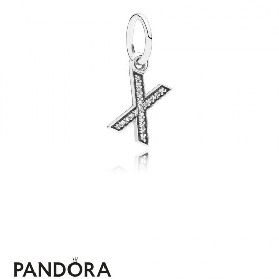 Pandora Alphabet Symbols Charms Letter X Pendant Charm Clear Cz Jewelry