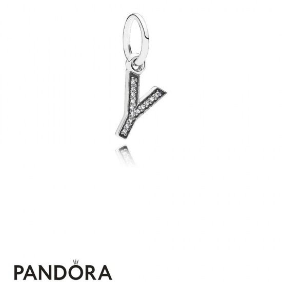 Pandora Alphabet Symbols Charms Letter Y Pendant Charm Clear Cz Jewelry
