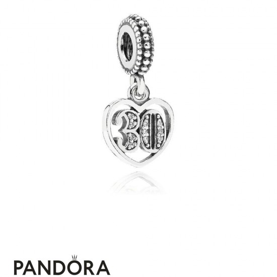 Pandora Birthday Charms 30 Years Of Love Pendant Charm Clear Cz Jewelry