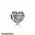 Pandora Birthday Charms June Signature Heart Charm Grey Moonstone Jewelry