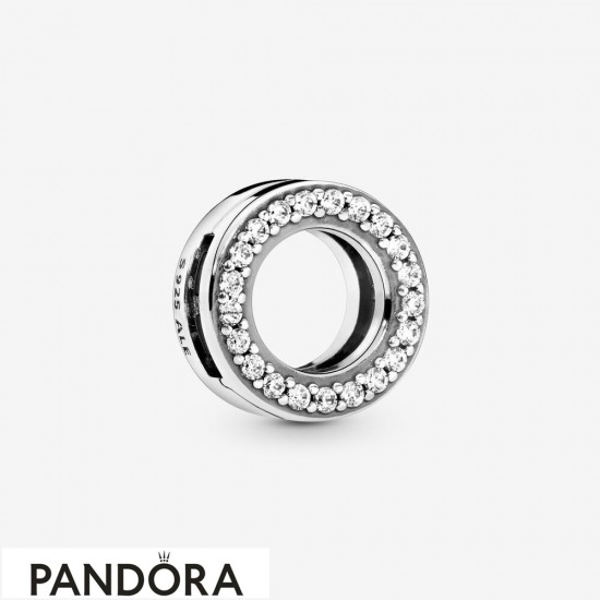 Women's Pandora Circle Of Pave Clip Charm Jewelry