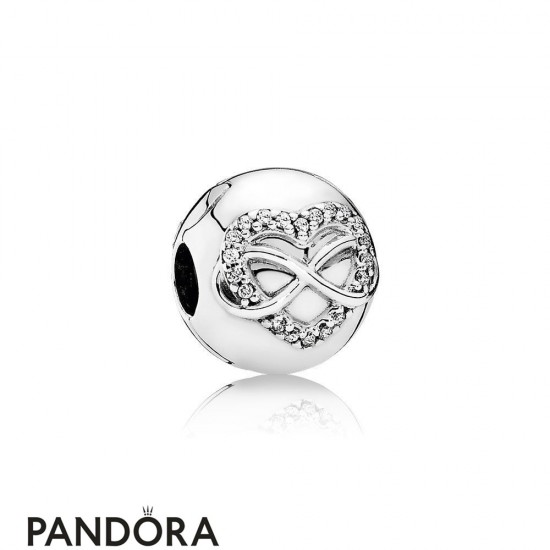 Pandora Clips Charms Infinity Heart Clip Clear Cz Jewelry