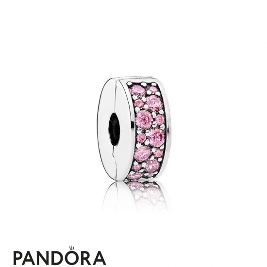 Pandora Clips Charms Shining Elegance Clip Pink Cz Jewelry