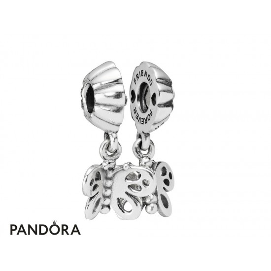 Pandora Friends Charms Best Friends Forever Butterfly Two Part Charm Jewelry