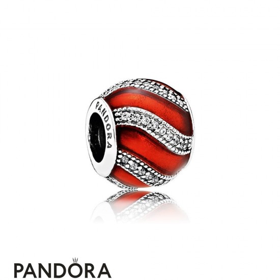 Pandora Holidays Charms Christmas Adornment Charm Translucent Red Enamel Clear Cz Jewelry