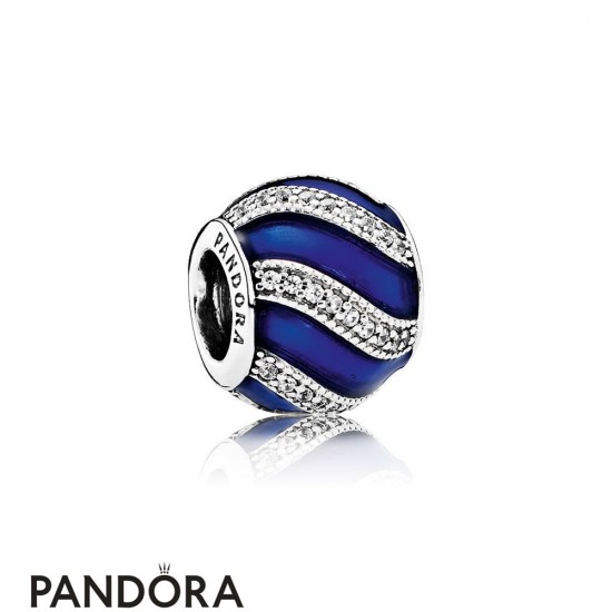 Pandora Holidays Charms Christmas Adornment Charm Transparent Royal Blue Enamel Jewelry
