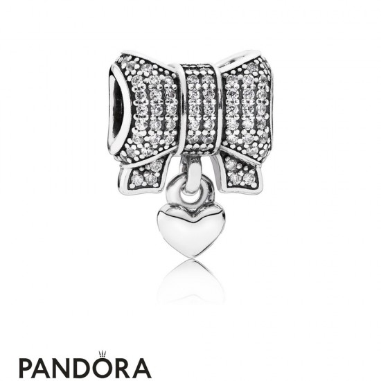 Pandora Holidays Charms Christmas Heart Bow Charm Clear Cz Jewelry