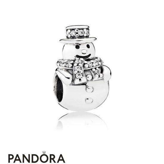 Pandora Holidays Charms Christmas Snowman Charm Clear Cz Jewelry