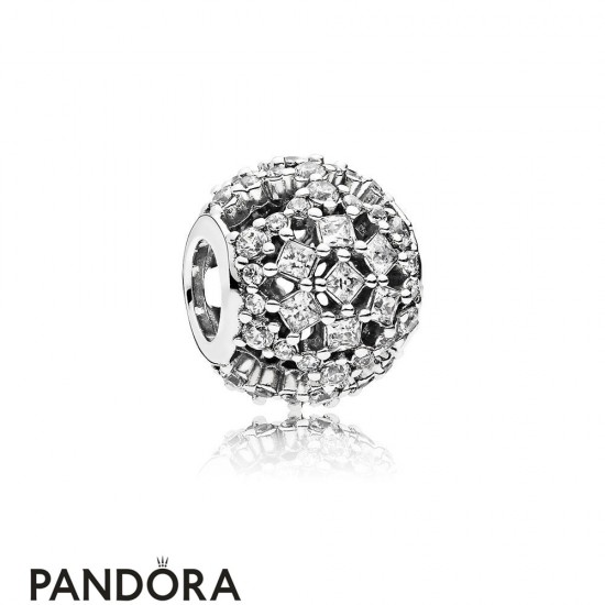 Women's Pandora Inspiration Snow Flurry Charm Clear Cz Jewelry