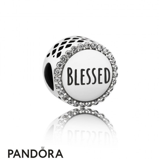 Pandora Inspirational Charms Blessed Charm Clear Cz Jewelry