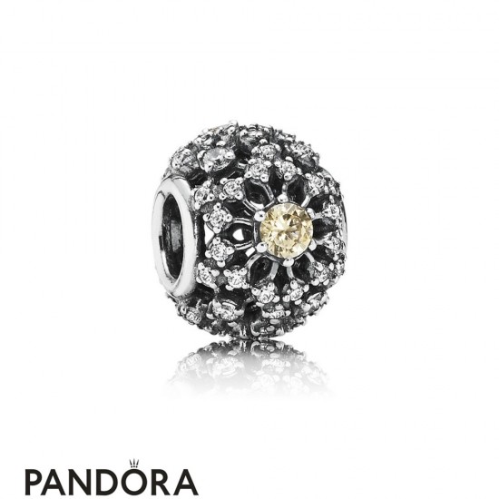 Pandora Inspirational Charms Inner Radiance Golden Colored Clear Cz Jewelry