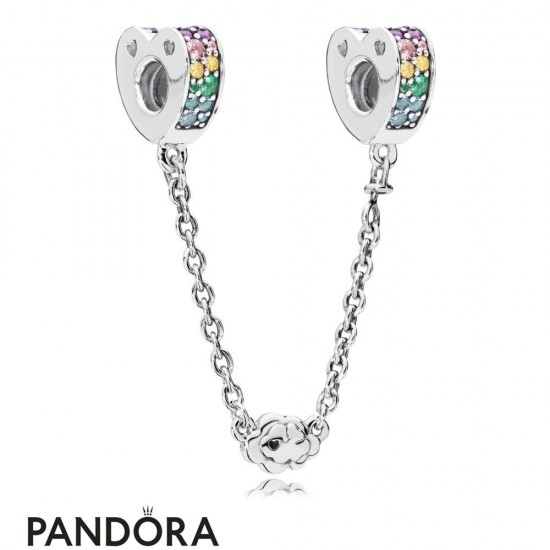 Pandora Multi Colour Arcs Of Love Safety Chain Jewelry Jewelry