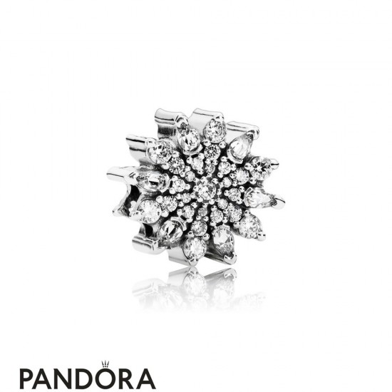 Pandora Nature Charms Ice Crystal Charm Clear Cz Jewelry
