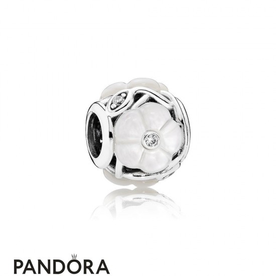 Pandora Nature Charms Luminous Florals Charm Mother Of Pearl Clear Cz Jewelry