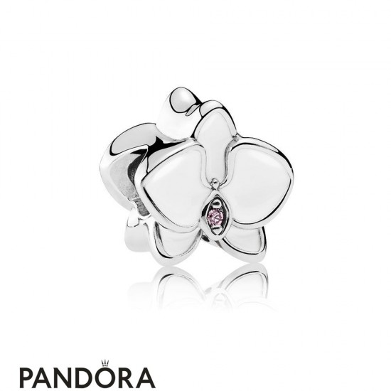 Pandora Nature Charms Orchid Charm White Enamel Orchid Cz Jewelry