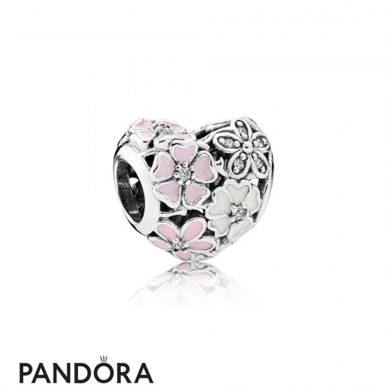 Pandora Nature Charms Poetic Blooms Mixed Enamels Clear Cz Jewelry
