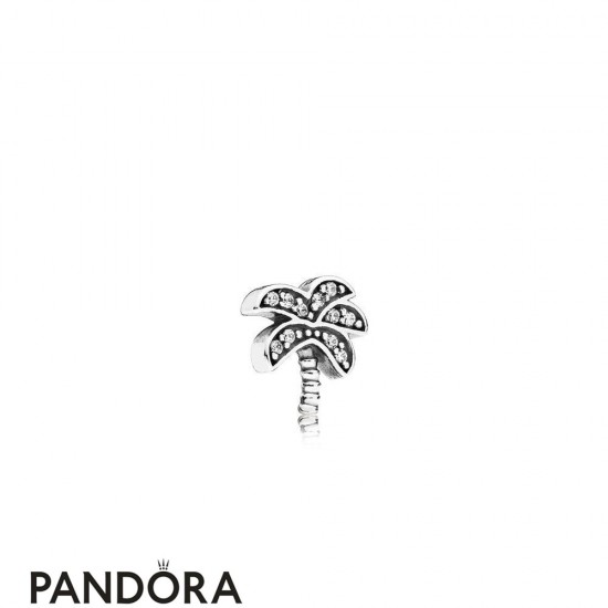Pandora Nature Charms Sparkling Palm Tree Petite Charm Jewelry