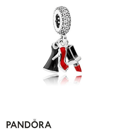 Pandora Passions Charms Chic Glamour Glamour Trio Pendant Charm Mixed Enamel Clear Cz Jewelry