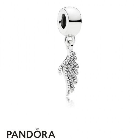 Pandora Passions Charms Chic Glamour Majestic Feather Pendant Charm Clear Cz Jewelry