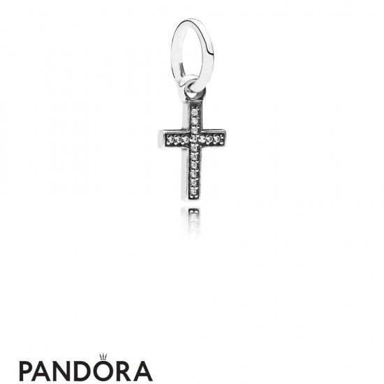 Pandora Pendant Charms Symbol Of Faith Cross Pendant Charm Clear Cz Jewelry