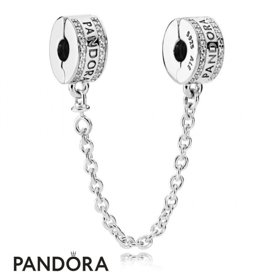 Pandora Safety Chains Pandora 925 Silver Safety Chain Logo Jewelry