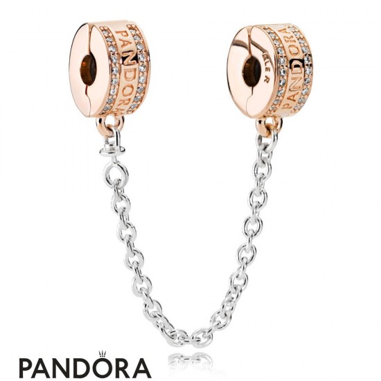Pandora Safety Chains Pandora Rose Logo Safety Chain God Jewelry