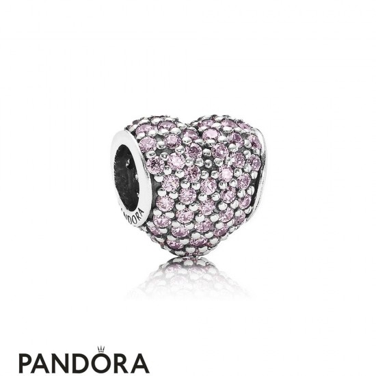 Pandora Sparkling Paves Charms Pave Heart Charm Pink Cz Jewelry