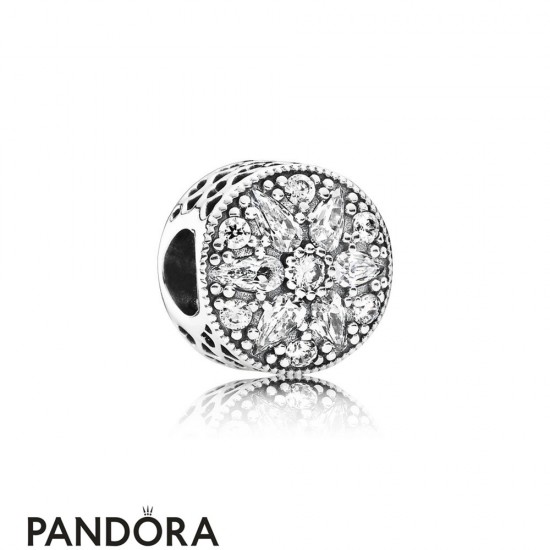 Pandora Sparkling Paves Charms Radiant Bloom Charm Clear Cz Jewelry