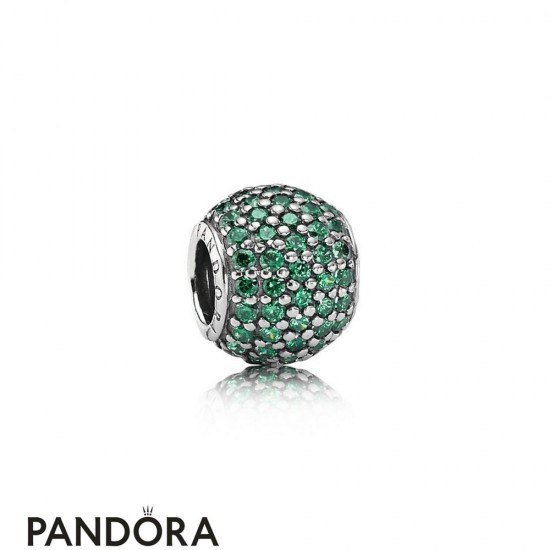 Pandora St Patrick's Day Good Luck Charms Pave Lights Charm Dark Green Cz Jewelry