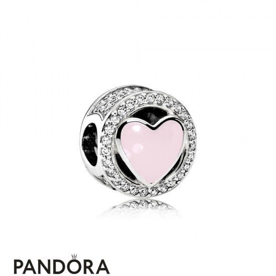 Pandora Symbols Of Love Charms Wonderful Love Soft Pink Enamel Clear Cz Jewelry