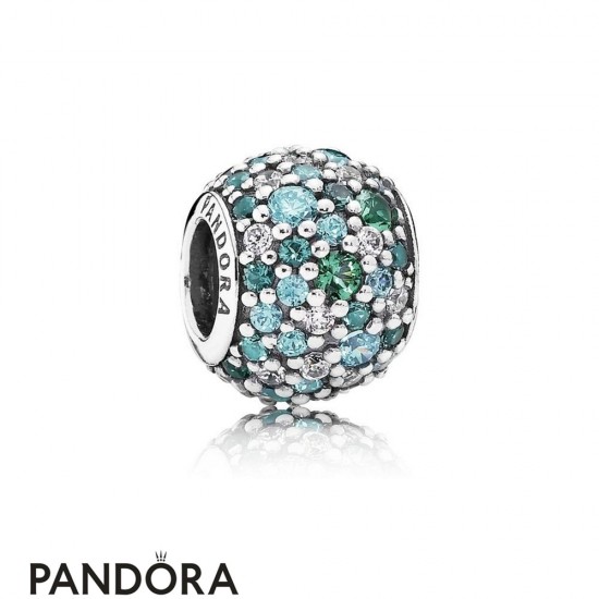 Pandora Touch Of Color Charms Ocean Mosaic Pave Charm Mixed Green Cz Green Crystal Jewelry