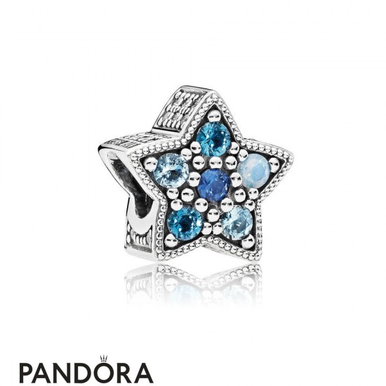 Pandora Zodiac Celestial Charms Bright Star Charm Multi Colored Crystals Jewelry