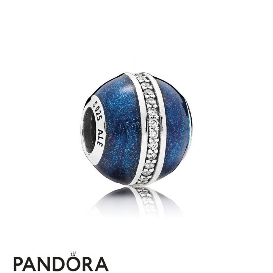 Pandora Zodiac Celestial Charms Orbit Charm Midnight Blue Enamel Clear Cz Jewelry