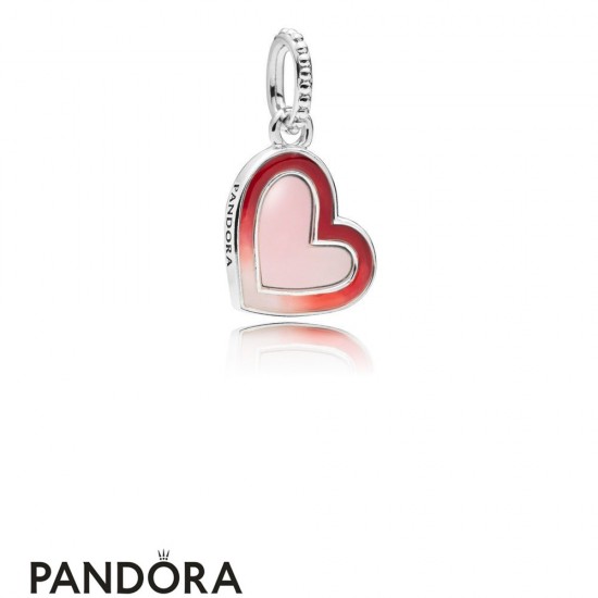 Women's Pandora Asymmetric Heart Of Love Hanging Charm Jewelry
