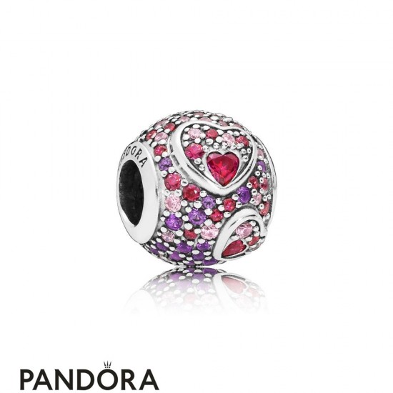 Women's Pandora Asymmetric Hearts Of Love Charm Jewelry