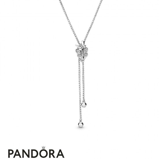 Women's Pandora Dazzling And Dancing Butterflies Necklace Jewelry