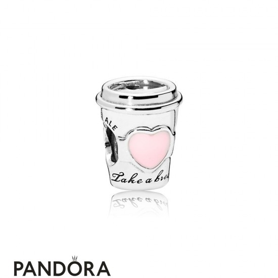 Women's Pandora Drink To Go Charm Pink Enamel Jewelry