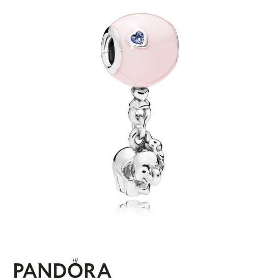Women's Pandora Elephant And Pink Balloon Hanging Charm Jewelry