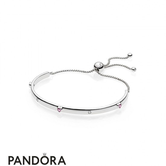 Women's Pandora Explosion Of Love Bracelet Fancy Fuchsia Pink Jewelry