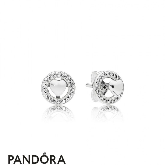Women's Pandora Forever Pandora Heart Earring Studs Jewelry