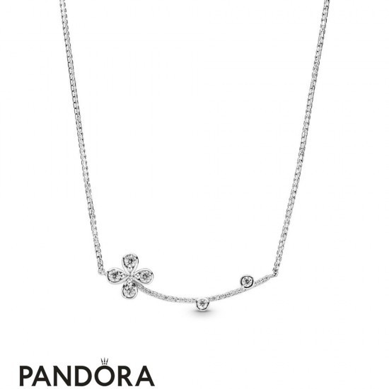 Women's Pandora Four Petal Flower Necklace Jewelry