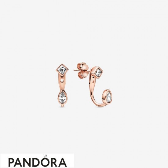 Women's Pandora Geometric Shapes Stud Earrings Jewelry