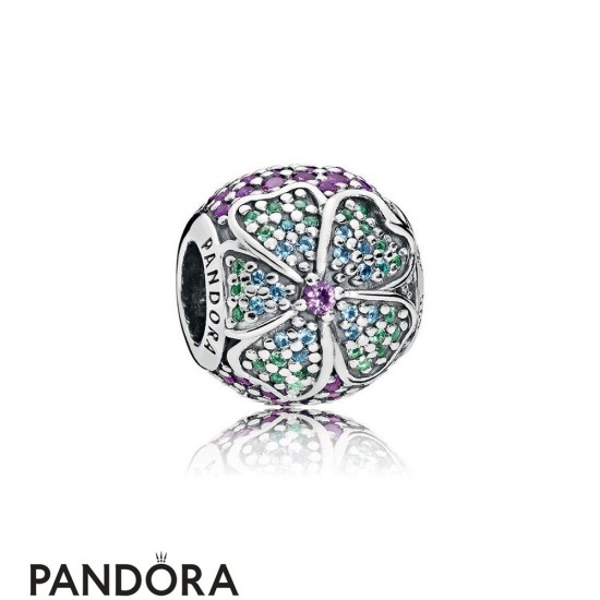 Women's Pandora Jewelry Glorious Bloom Multi Colored Cz Jewelry