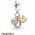 Women's Pandora Mixed Metal Horseshoe Clover And Ladybird Hanging Charm Jewelry