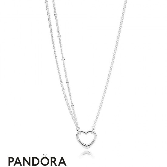 Women's Pandora Open Heart Necklace Jewelry
